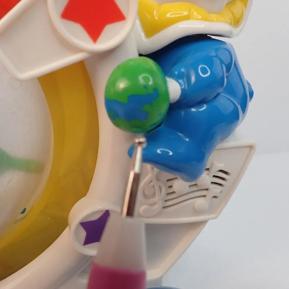 Vtg. Fisher Price Sparkling Symphony Drum Along Bear Pull Toy 2000 Tested Works